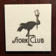 Stork Club Marble Coaster 1950s Stork Club Manhattan NYC