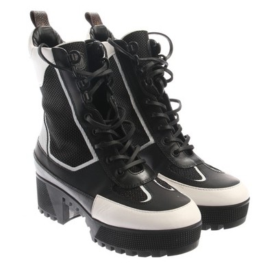 Boots Louis Vuitton Schwarz Weiß 37,5 EUR