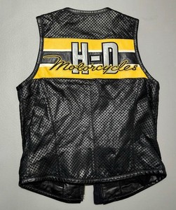 Vintage Harley Davidson an American Legend Women's Leather Vest Size XS CA 03402