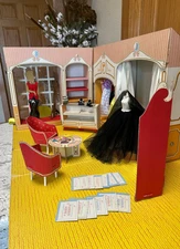 Vintage Mattel 1962  Cardboard Barbie Fashion Shop Almost Complete Plus Extras A