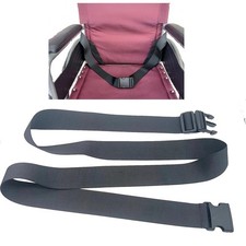1pac Wheelchair Safety Strap Seat Belt Adjustable Anti-Fall Extra Long Black