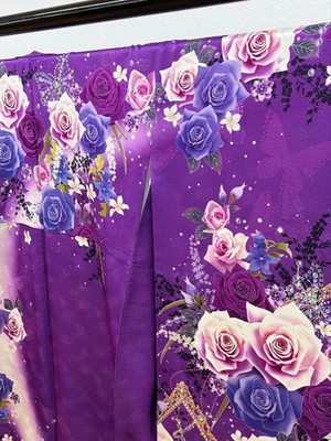 Furisode Kimono Shizuka Muto StGold Rose Height 160cm Water repellent HKT020