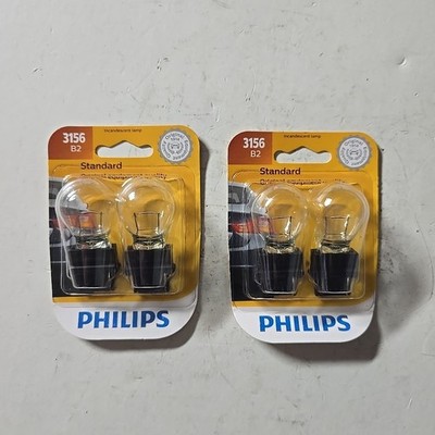 (2-PACK, 4 TOTAL) Philips Miniature 3156 27W Two Bulbs Replacement
