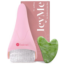 Icyme Ice Roller for Face and Gua Sha Facial Tool Set, Ice Face Roller Reduces