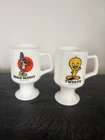 Vintage Marriott’s Great America Milk Glass Mug/Cup-Bugs Bunny and tweety 1975