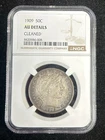 1909 50c Barber Half Dollar NGC AU DETAILS Cleaned