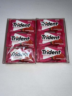 2 X Trident StrawBerry Sugar Free Gum 12 Packs of 5 Pieces Each 