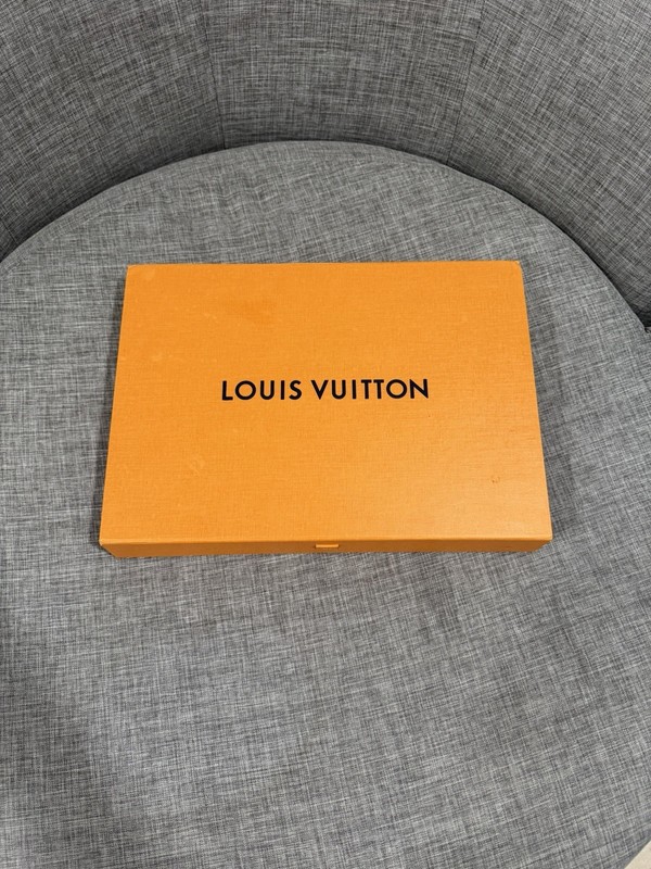Louis Vuitton Empty Box with Ribbon Cloth Storage and Card Holder 16 x 11 x 2”