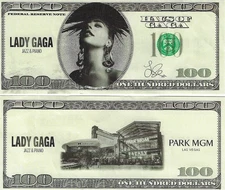 Lady Gaga: Jazz and Piano $100 Bill from Las Vegas MGM