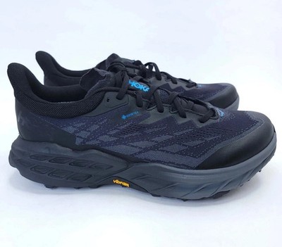 Mens Size 8-Hoka Speedgoat 5 GTX Gore-Tex Black Hiking Trail Shoes - NEW
