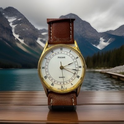 Pulsar V337-7010 Vintage Gold Tone Quartz Watch
