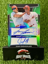 2025 Leaf Metal Jose Canseco & Juan Gonzalez Dual Auto Green Refractor 1/7 SSP