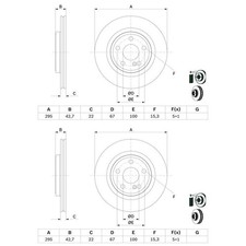 2X BOSCH BREMSSCHEIBEN Ø295mm HINTEN PASSEND FÜR MERCEDES-BENZ A-KLASSE CLA