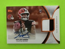 Topps 2026 Flagship Football Taylen Green Browns Rookie Patch Auto /25 NFRMA-TG