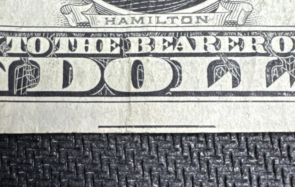 1950 $10 DOLLAR BILL STAR NOTE - # A02933645 Error noted to bottom of front  - Image 2 of 3