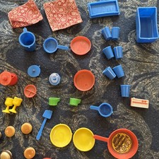 Vintage Dollhouse Barbie Accessories Cooking Dishes Cups