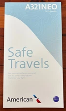 AMERICAN AIRLINES Airbus A321neo Safety Card Instructions Rev 3/25