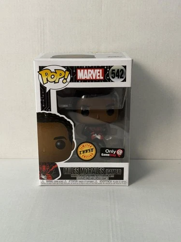Funko Pop Marvel Miles Morales Gamer 542 GameStop Chase Exclusive Vinyl Figure
