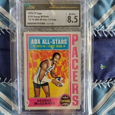 1974-75 Topps GEORGE MCGINNIS CSG 8.5 Nm-MINT+ Indiana Pacers #220 CGC 1974