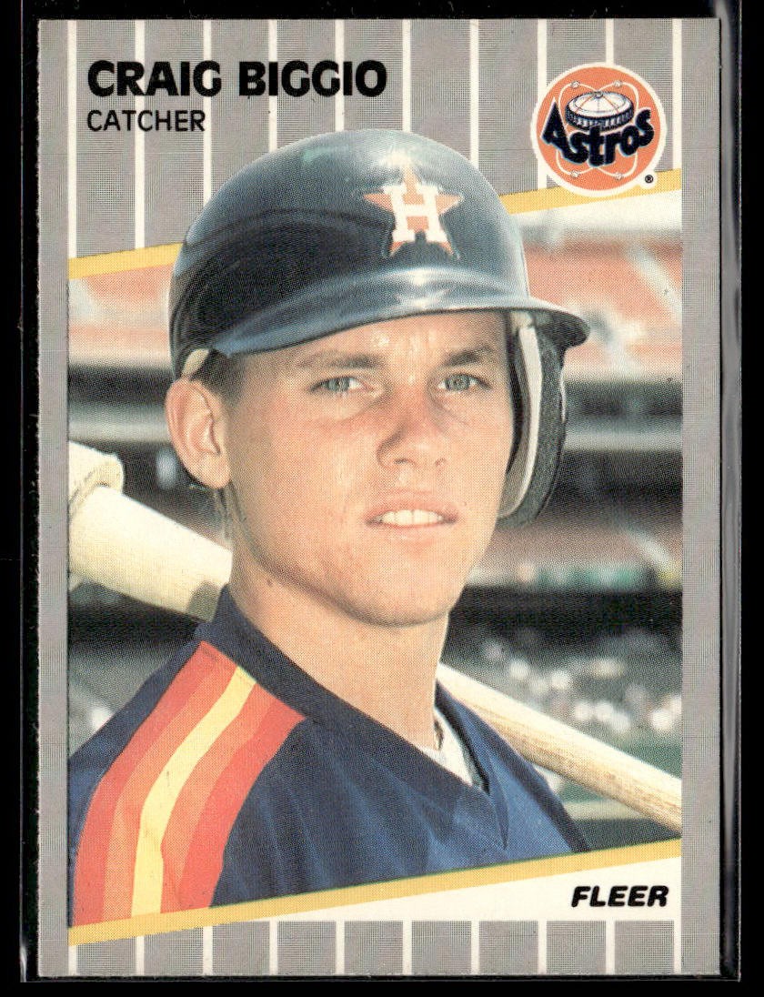 1989 Fleer #353 Craig Biggio HOF Rookie Card RC