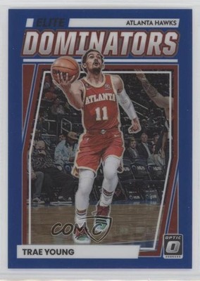 2022 Panini Donruss Optic Elite Dominators Blue Prizm 11/49 Trae Young #17 7y2