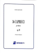 36 CAPRICCI OP 20  - LUIGI LEGNANI - SPARTITI CHITARRA CLASSICA