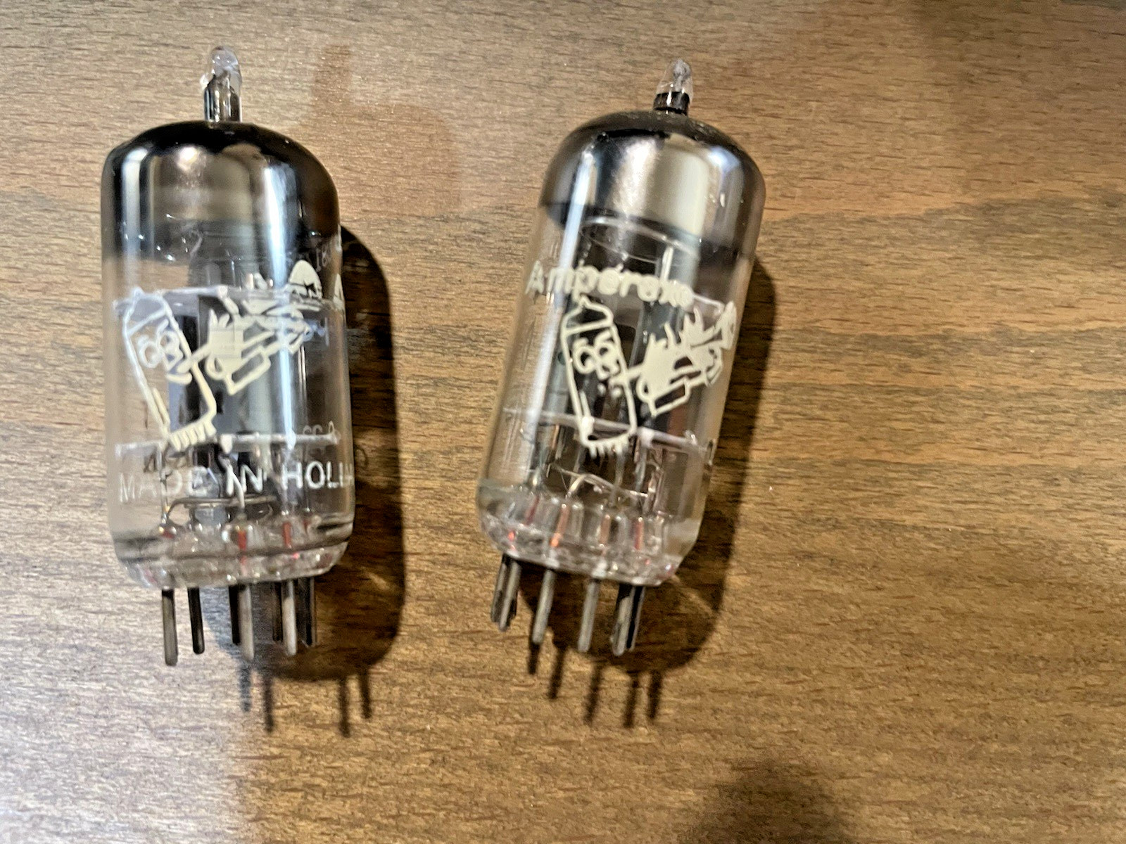 AMPEREX BUGEL BOY  12AT7 ECC81 / HALO GETTER  / PAIR /