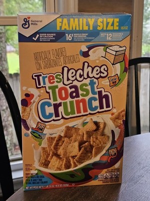 General Mills Tres Leches Toast Crunch Family Size Cereal Flakes 18.8 oz 8/2026