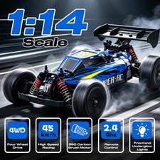 All Terrain 1:14 Scale 4WD 45KM/H High Speed Off Road RC Car, 2.4Ghz Remote