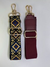 Maroon/Geo Adjustable Replacement Purse Crossbody Strap Bundle w/Gold Hardware