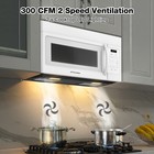 30" Over the Range Microwave Oven 1.7 Cu.Ft. 300CFM LED Lighting Retro Kitchen — photo 4