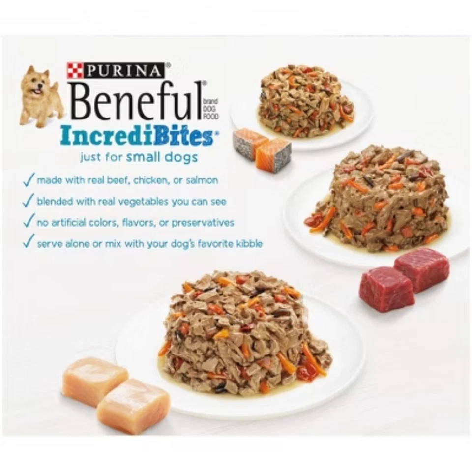 Purina Beneful IncrediBites Wet Dog Food, Chicken Beef Salmon 3oz 12ct - Image 4 of 4