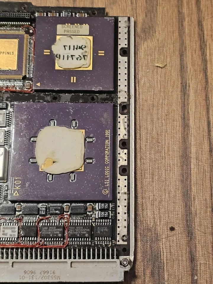 CPU Space Military Board w/Many Gold Ceramic Chips Intel DDC WEDC XICOR LSI AMD - Image 4 of 4