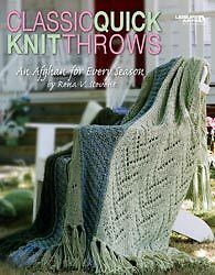 Classic Quick Knit Throws Knitting Book 4 Patterns NEW - Picture 1 of 1