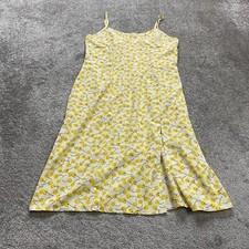 Shein Curve Midi Camisole Dainty Dress Womens XL Yellow Cherry Spaghetti Soft