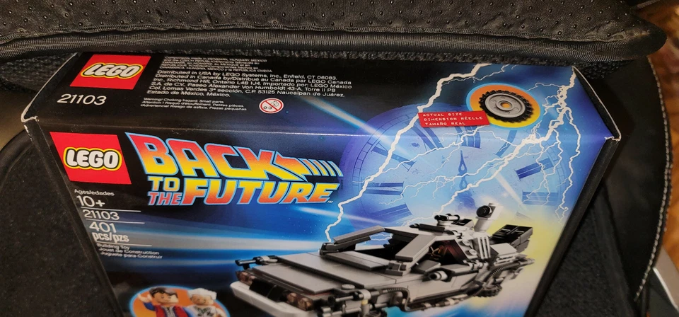Back To the Future SDCC LEGO Delorean Time Machine 21103 SHEILD Error RETIRED - Image 3 of 3