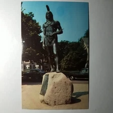 Old Postcard - Statue of Massasoit Protector of the Pilgrims Plymouth Mass.