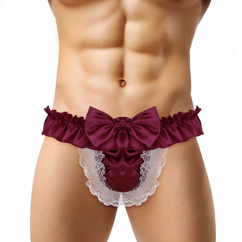 Herren Dessous Schritt offen Slip Unterwäsche mit O-Ring Micro Strings Unterhose - Bild 30 von 33