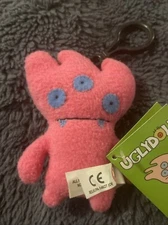 Uglydoll TRAY Pink Monster Key clip 4” Gund Plush NWT