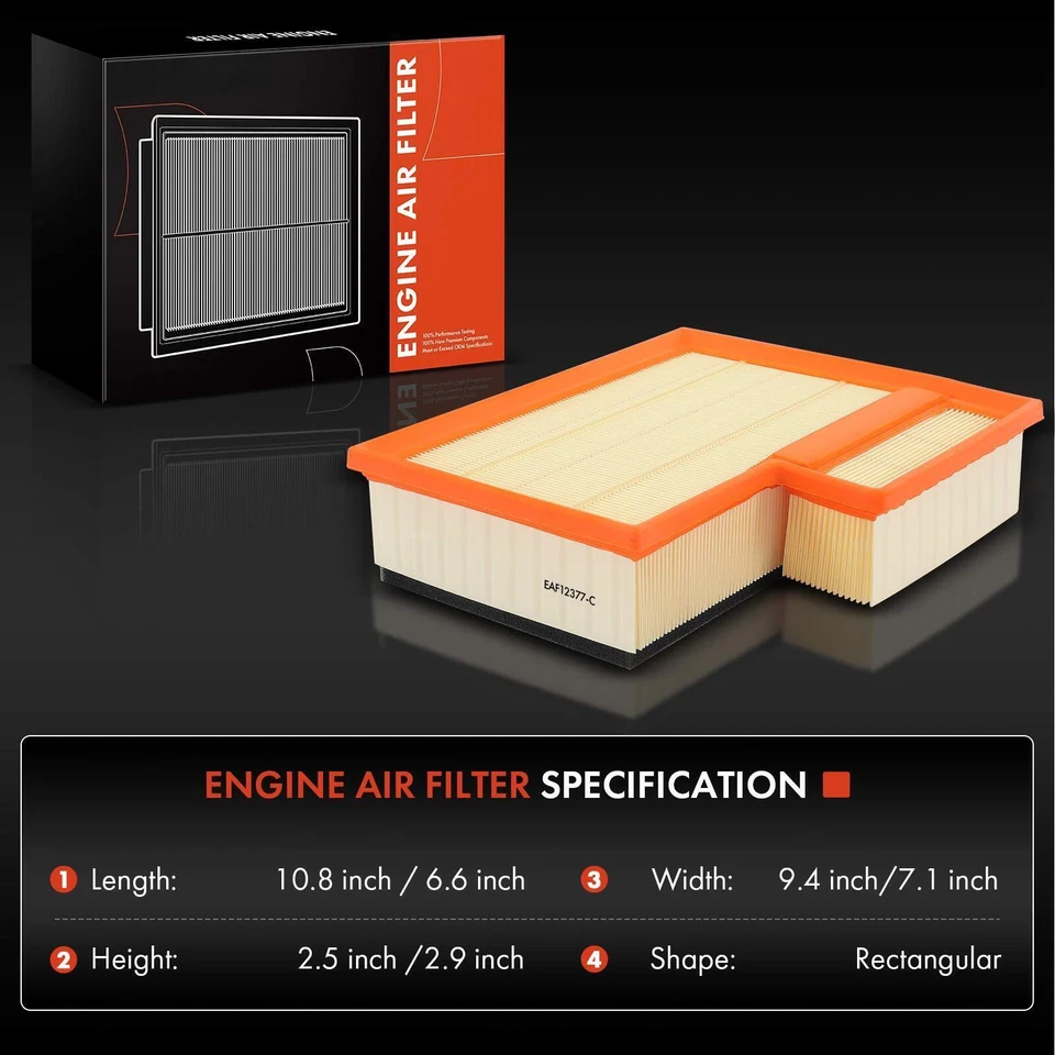 Nuevo filtro de aire del motor para Ford Transit-150 250 350 2015-2023 Transit-350 HD Foto 2 de 4