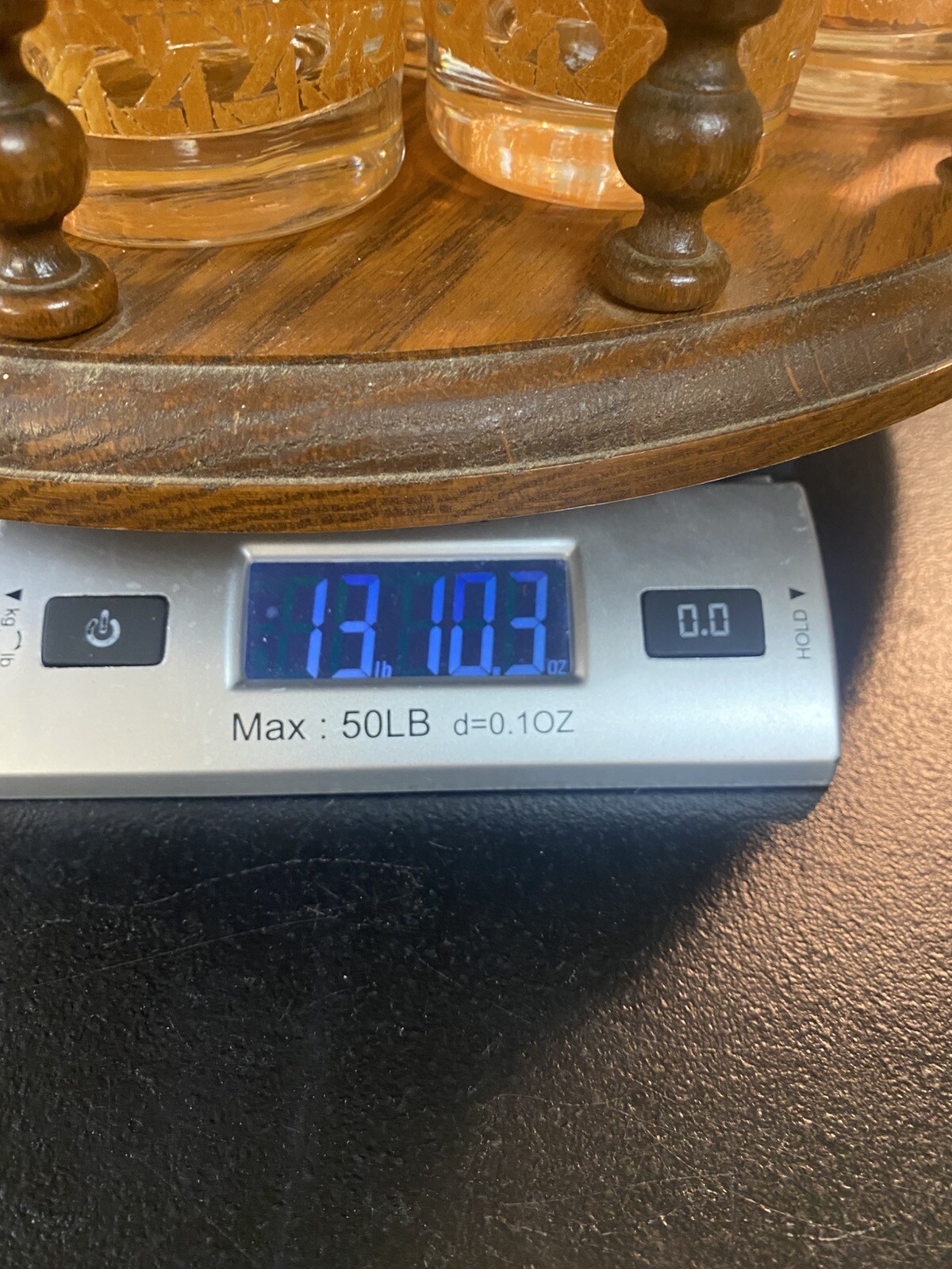 VTG 70’s Rare Libby Set of 14 Cane Style Tom Collins Glasses Lazy Susan Barware