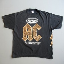 Vintage AC/DC Tour Concert Shirt 95.5 klos 2000 Y2k Band Blockbuster Video Promo