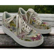 G by Guess GBG Los Angeles Floral Sneaker Women Shoe Size 8M