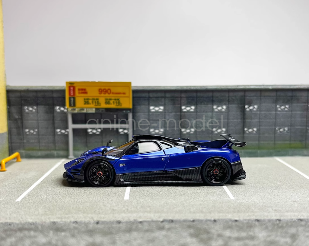 U2 1:64 Scale Blue Zonda 760LH Super Racing Sports Diecast Resin