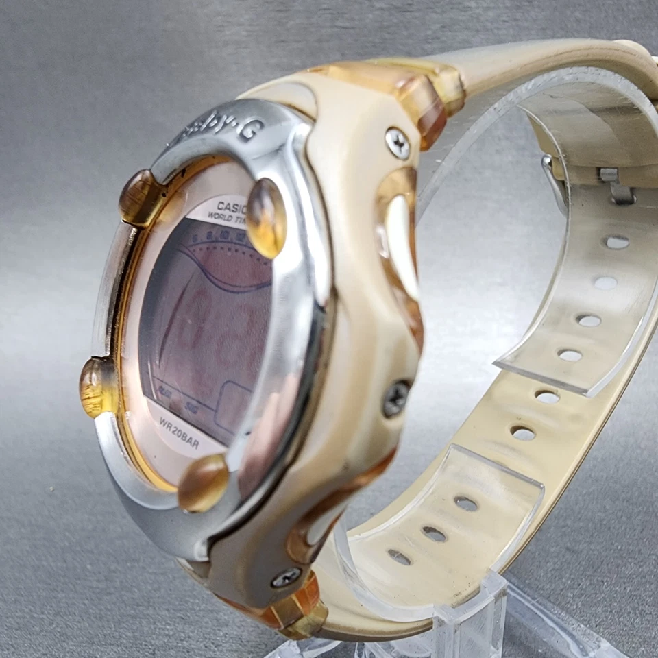 Casio Baby-G BGR-260S Watch Women 42mm Digital Gray Tone Round New Battery - Image 3 of 4