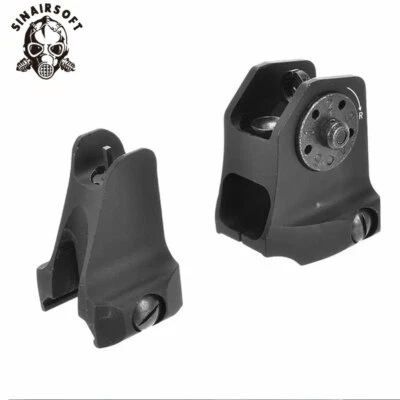 SINAIRSOFT Mira de hierro frontal fija con montaje en riel táctico tejedor mira de riel Picatinny Airsoft