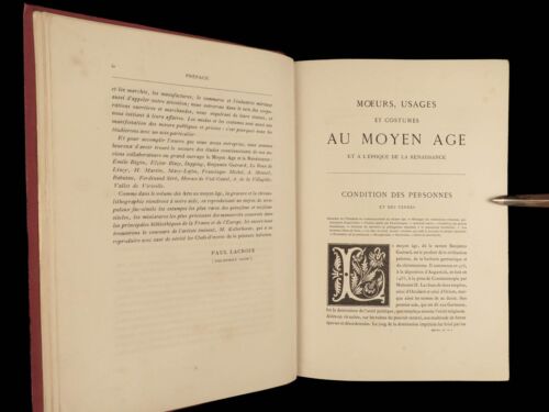 1871 EXQUISITE Lacroix Illustrated Middle Ages Costumes Knights Jesters Bizarre - Picture 14 of 24