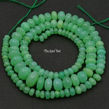 4.5mm-12.8mm Australian Chrysoprase Smooth Rondelle Beads 19 inch strand