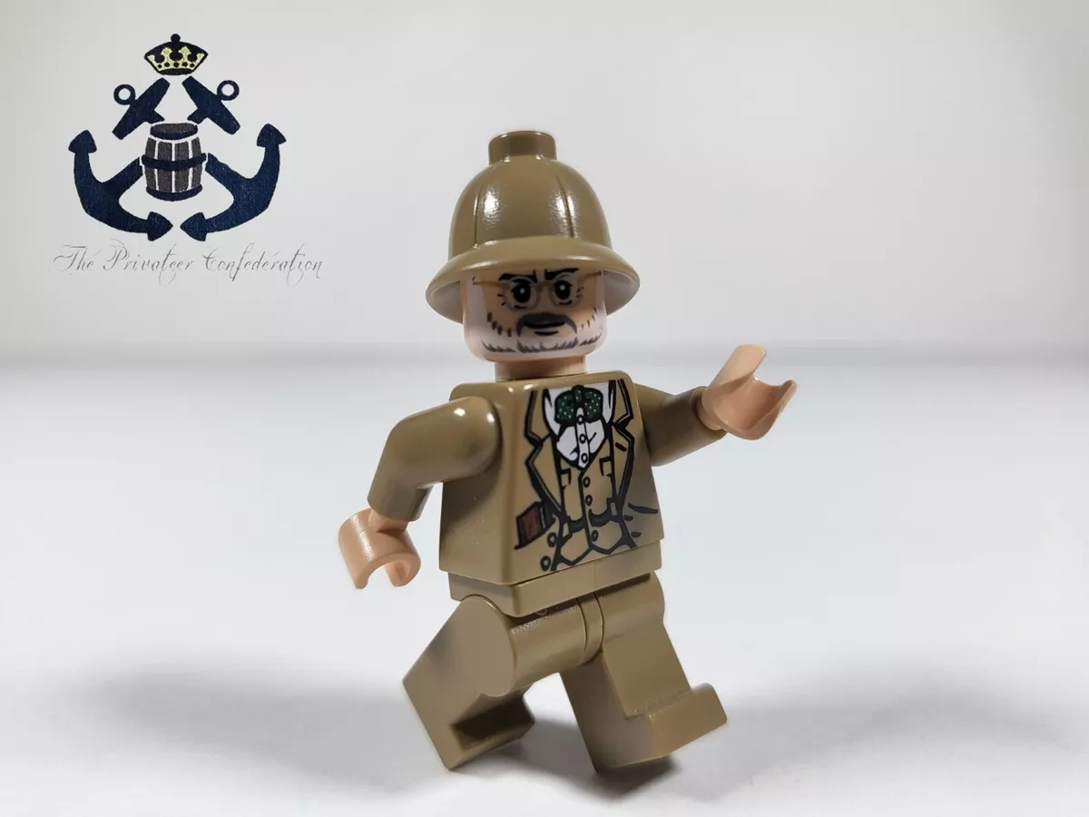 Lego Minifigure Indiana Jones Henry Jones Sr. Dark Tan Pith Helmet iaj030