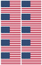 10 PACK 3x5 USA STICKER American Flag Window Car US Vinyl Bumper Decal